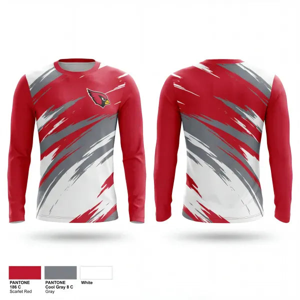 Long Sleeve Performance Shirt, Sandy Valley Cardinals, Baseball, Teamtime, Team time, sublimation, custom sports apparel, team uniforms, spirit wear, spiritwear, sports uniforms, custom shirts, team store, custom team store, fundraiser sports, apparel fundraiser