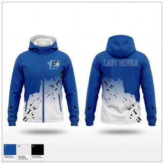 Windbreaker, Lisbon Blue Devils, Women's Basketball, Teamtime, Team time, sublimation, custom sports apparel, team uniforms, spirit wear, spiritwear, sports uniforms, custom shirts, team store, custom team store, fundraiser sports, apparel fundraiser