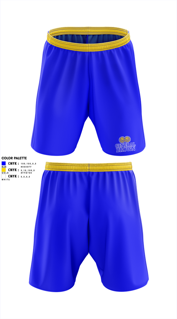 Athletic Shorts With Pockets, General Brown, Cheer, Teamtime, Team time, sublimation, custom sports apparel, team uniforms, spirit wear, spiritwear, sports uniforms, custom shirts, team store, custom team store, fundraiser sports, apparel fundraiser