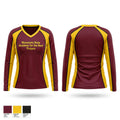 Minnesota State Academy for the Deaf Trojans Women's Long Sleeve V-neck Shirt - 1