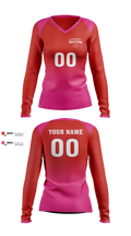 Living Word Academy Volleyball 38101646 Women's Long Sleeve V-neck Shirt - 10
