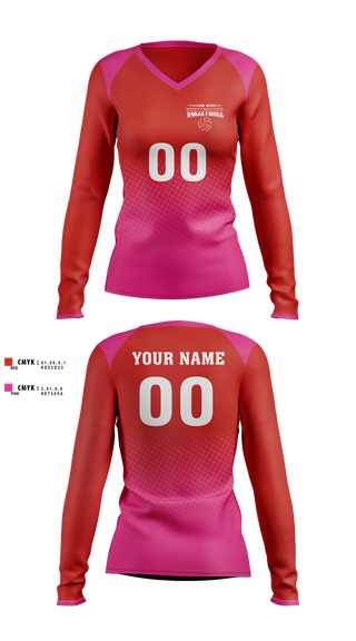 Womens Long Sleeve Vneck Shirt, Living Word Academy Volleyball, Women's Volleyball, Teamtime, Team time, sublimation, custom sports apparel, team uniforms, spirit wear, spiritwear, sports uniforms, custom shirts, team store, custom team store, fundraiser sports, apparel fundraiser