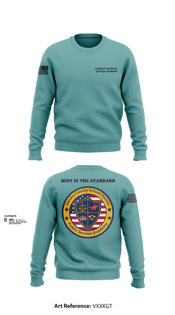 Crew Neck Sweatshirt, LaBelle Criminal Justice Academy, Police, Teamtime, Team time, sublimation, custom sports apparel, team uniforms, spirit wear, spiritwear, sports uniforms, custom shirts, team store, custom team store, fundraiser sports, apparel fundraiser