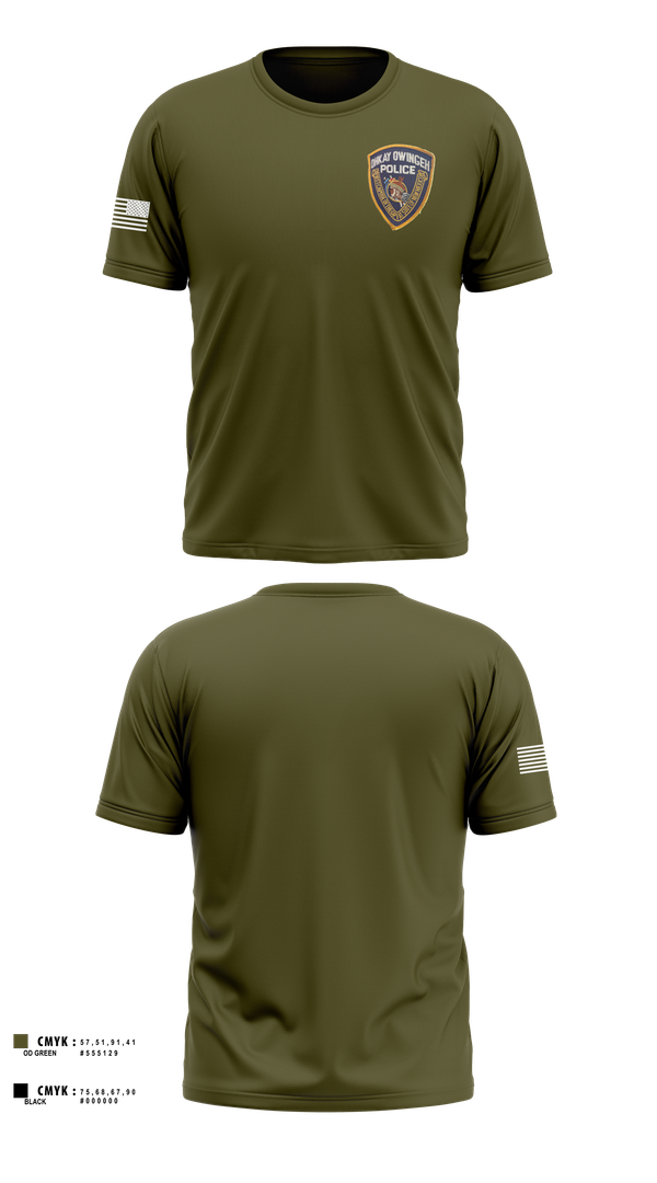 Ohkay Owingeh police 347501 Old School Cotton Feel Shirt - 2