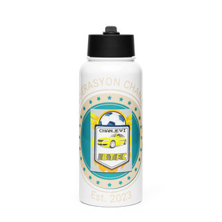 BTFC 7684024 Stainless Steel Water Bottle with a Straw Lid