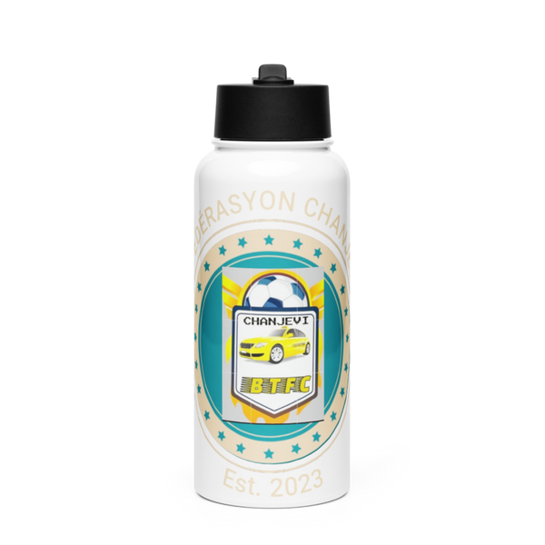 BTFC 7684024 Stainless Steel Water Bottle with a Straw Lid