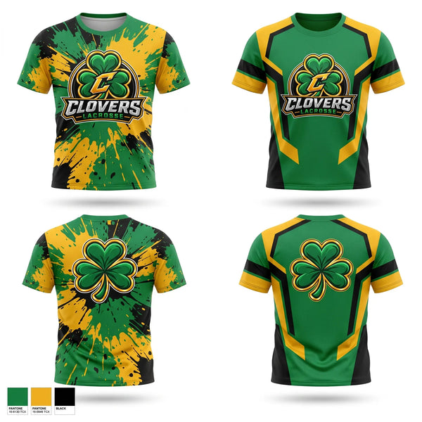 Football Jersey, Clovers Lacrosse Club, Men's Lacrosse, Teamtime, Team time, sublimation, custom sports apparel, team uniforms, spirit wear, spiritwear, sports uniforms, custom shirts, team store, custom team store, fundraiser sports, apparel fundraiser