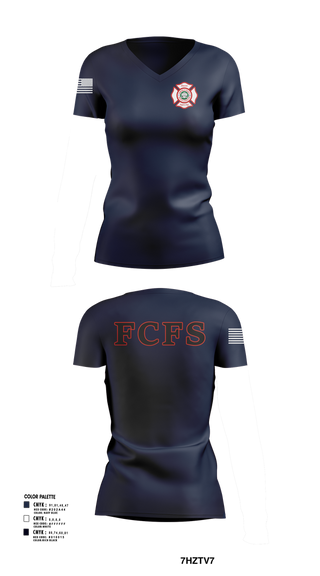 Womens Short Sleeve Vneck Shirt, Fairfield County Fire Service, , Teamtime, Team time, sublimation, custom sports apparel, team uniforms, spirit wear, spiritwear, sports uniforms, custom shirts, team store, custom team store, fundraiser sports, apparel fundraiser