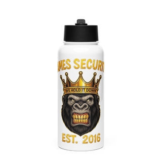 James Security 85922000 Stainless Steel Water Bottle with a Straw Lid