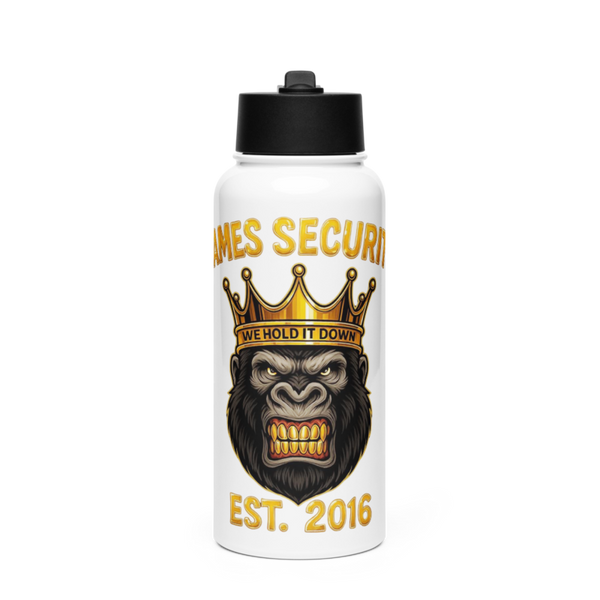 James Security 85922000 Stainless Steel Water Bottle with a Straw Lid