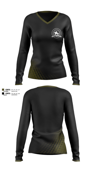 Womens Long Sleeve Vneck Shirt, Saiyan Jiu Jitsu, , Teamtime, Team time, sublimation, custom sports apparel, team uniforms, spirit wear, spiritwear, sports uniforms, custom shirts, team store, custom team store, fundraiser sports, apparel fundraiser