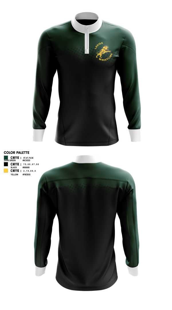 Quarter Zip Jacket, Louisa Wrestling, Wrestling, Teamtime, Team time, sublimation, custom sports apparel, team uniforms, spirit wear, spiritwear, sports uniforms, custom shirts, team store, custom team store, fundraiser sports, apparel fundraiser