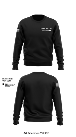 Crew Neck Sweatshirt, Alpha Battery - Assassin, , Teamtime, Team time, sublimation, custom sports apparel, team uniforms, spirit wear, spiritwear, sports uniforms, custom shirts, team store, custom team store, fundraiser sports, apparel fundraiser