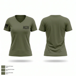 Womens Short Sleeve Vneck Shirt, Thackerville Police, Police, Teamtime, Team time, sublimation, custom sports apparel, team uniforms, spirit wear, spiritwear, sports uniforms, custom shirts, team store, custom team store, fundraiser sports, apparel fundraiser