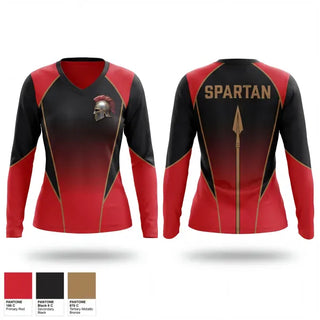 Womens Long Sleeve Vneck Shirt, Clermont United Soccer Club, Men's Soccer, Teamtime, Team time, sublimation, custom sports apparel, team uniforms, spirit wear, spiritwear, sports uniforms, custom shirts, team store, custom team store, fundraiser sports, apparel fundraiser