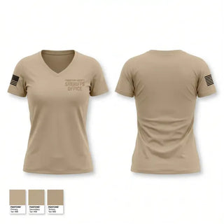 Womens Short Sleeve Vneck Shirt, Freestone County Sheriff's Office, Police, Teamtime, Team time, sublimation, custom sports apparel, team uniforms, spirit wear, spiritwear, sports uniforms, custom shirts, team store, custom team store, fundraiser sports, apparel fundraiser