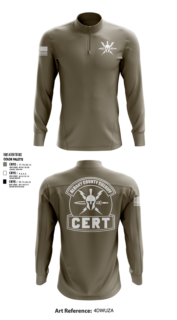 Quarter Zip Jacket, Albany County Sheriff C.E.R.T., Wrestling, Teamtime, Team time, sublimation, custom sports apparel, team uniforms, spirit wear, spiritwear, sports uniforms, custom shirts, team store, custom team store, fundraiser sports, apparel fundraiser