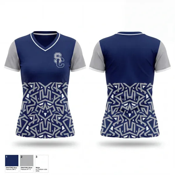Womens Short Sleeve Vneck Shirt, Falcons, Baseball, Teamtime, Team time, sublimation, custom sports apparel, team uniforms, spirit wear, spiritwear, sports uniforms, custom shirts, team store, custom team store, fundraiser sports, apparel fundraiser