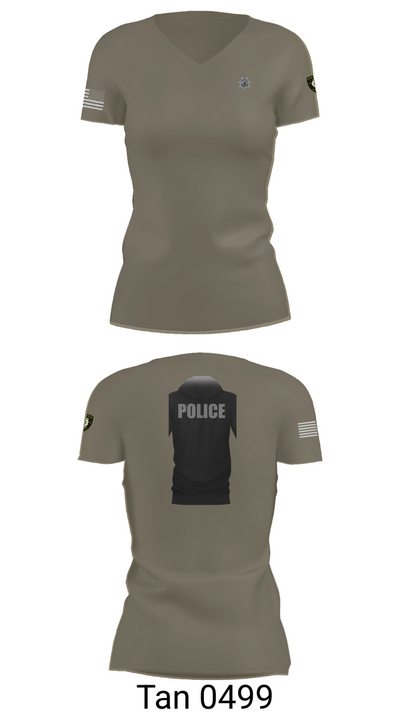 Nashville Police Department 22695418 Women's Short Sleeve V-neck Shirt - 65