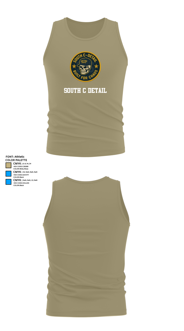 Tank Top, South C Detail, , Teamtime, Team time, sublimation, custom sports apparel, team uniforms, spirit wear, spiritwear, sports uniforms, custom shirts, team store, custom team store, fundraiser sports, apparel fundraiser