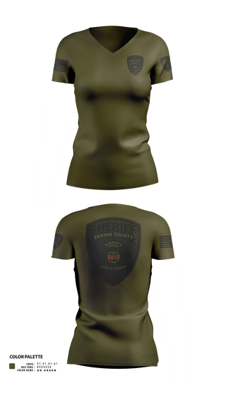 Womens Short Sleeve Vneck Shirt, Fannin county  sheriff’s office, Police, Teamtime, Team time, sublimation, custom sports apparel, team uniforms, spirit wear, spiritwear, sports uniforms, custom shirts, team store, custom team store, fundraiser sports, apparel fundraiser