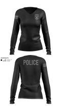 PERRY POLICE DEPARTMENT Women's Long Sleeve V-neck Shirt - 21