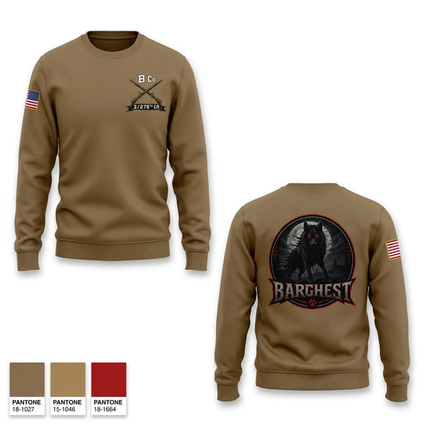 Crew Neck Sweatshirt, B Co 3/278th CR, Army, Teamtime, Team time, sublimation, custom sports apparel, team uniforms, spirit wear, spiritwear, sports uniforms, custom shirts, team store, custom team store, fundraiser sports, apparel fundraiser