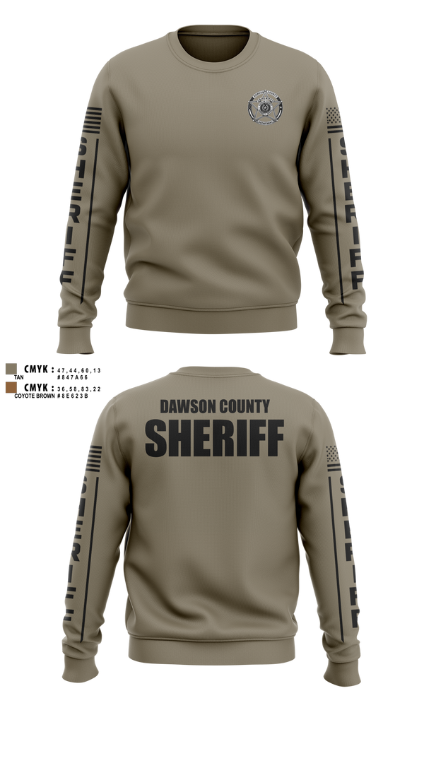 Crew Neck Sweatshirt, Dawson County Sheriff’s Office, Police, Teamtime, Team time, sublimation, custom sports apparel, team uniforms, spirit wear, spiritwear, sports uniforms, custom shirts, team store, custom team store, fundraiser sports, apparel fundraiser