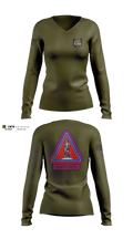 Missouri Army National Guard Recruiting and Retention Battalion Women's Long Sleeve V-neck Shirt - 3