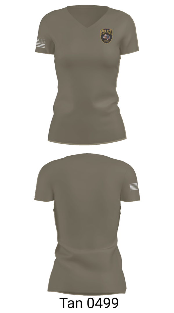Womens Short Sleeve Vneck Shirt, Seminole Police Department, Police, Teamtime, Team time, sublimation, custom sports apparel, team uniforms, spirit wear, spiritwear, sports uniforms, custom shirts, team store, custom team store, fundraiser sports, apparel fundraiser