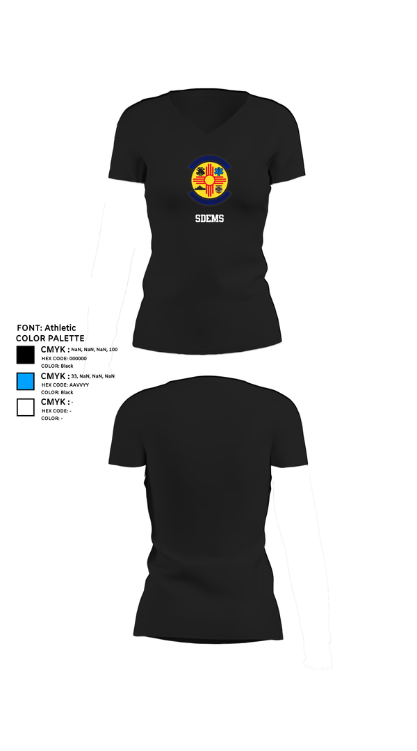 Womens Short Sleeve Vneck Shirt, SDEMS, , Teamtime, Team time, sublimation, custom sports apparel, team uniforms, spirit wear, spiritwear, sports uniforms, custom shirts, team store, custom team store, fundraiser sports, apparel fundraiser