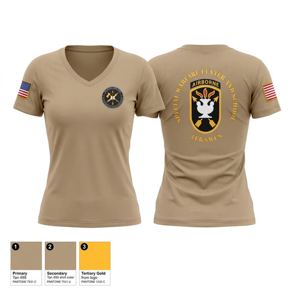 Womens Short Sleeve Vneck Shirt, Class 03-26 ARSOF CCC, Army, Teamtime, Team time, sublimation, custom sports apparel, team uniforms, spirit wear, spiritwear, sports uniforms, custom shirts, team store, custom team store, fundraiser sports, apparel fundraiser