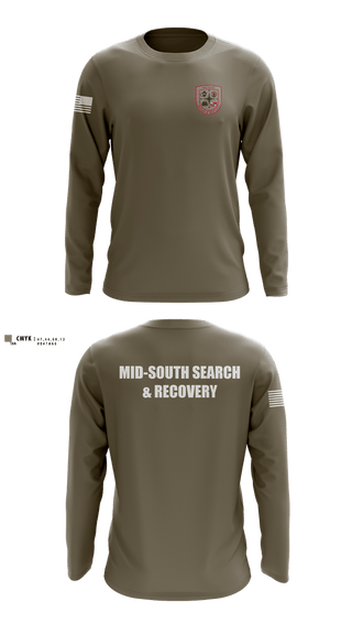 Long Sleeve Performance Shirt, Mid-South Search and Recovery, Fire Department, Teamtime, Team time, sublimation, custom sports apparel, team uniforms, spirit wear, spiritwear, sports uniforms, custom shirts, team store, custom team store, fundraiser sports, apparel fundraiser