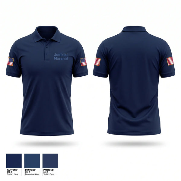 Short Sleeve Performance Polo, Judicial Marshal, Police, Teamtime, Team time, sublimation, custom sports apparel, team uniforms, spirit wear, spiritwear, sports uniforms, custom shirts, team store, custom team store, fundraiser sports, apparel fundraiser