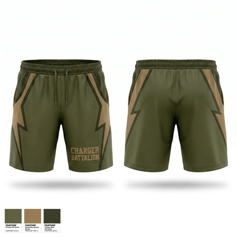 Athletic Shorts With Pockets, Charger Battalion, Army, Teamtime, Team time, sublimation, custom sports apparel, team uniforms, spirit wear, spiritwear, sports uniforms, custom shirts, team store, custom team store, fundraiser sports, apparel fundraiser
