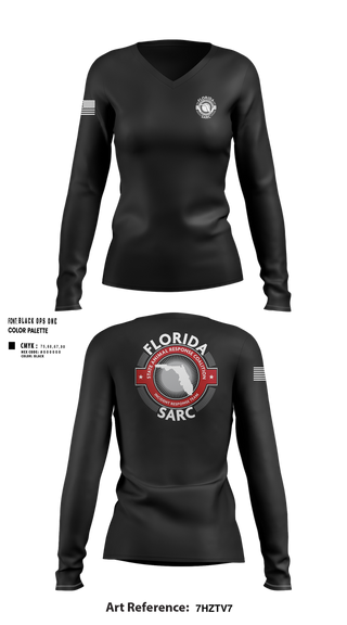 Womens Long Sleeve Vneck Shirt, Florida State Animal Response Coalition, , Teamtime, Team time, sublimation, custom sports apparel, team uniforms, spirit wear, spiritwear, sports uniforms, custom shirts, team store, custom team store, fundraiser sports, apparel fundraiser