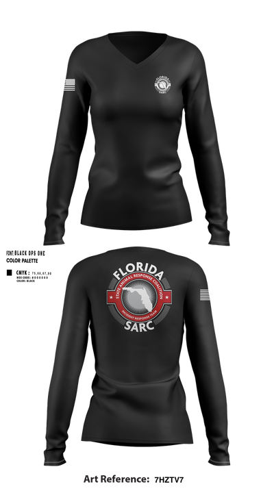 Florida State Animal Response Coalition 45441276 Women's Long Sleeve V-neck Shirt - 100