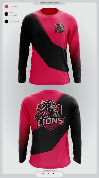 Long Sleeve Performance Shirt, Fairfax Lions, Men's Soccer, Teamtime, Team time, sublimation, custom sports apparel, team uniforms, spirit wear, spiritwear, sports uniforms, custom shirts, team store, custom team store, fundraiser sports, apparel fundraiser