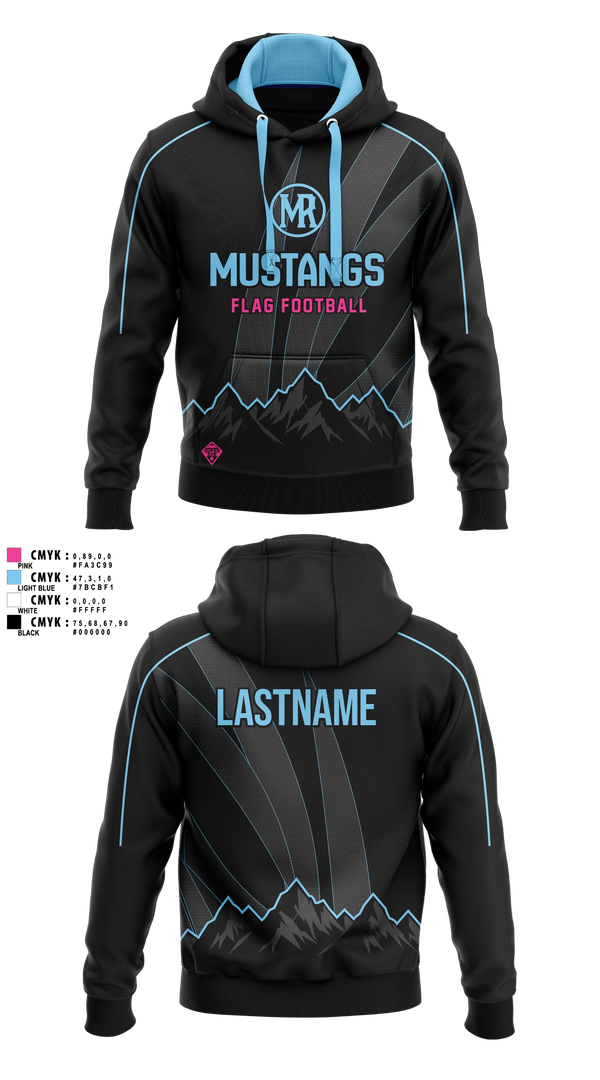 Hoodie, Mountain Range HS Flag Football, Women's Soccer, Teamtime, Team time, sublimation, custom sports apparel, team uniforms, spirit wear, spiritwear, sports uniforms, custom shirts, team store, custom team store, fundraiser sports, apparel fundraiser