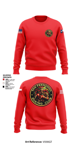 Crew Neck Sweatshirt, San Fernando Boxing Club, Spirit Store, Teamtime, Team time, sublimation, custom sports apparel, team uniforms, spirit wear, spiritwear, sports uniforms, custom shirts, team store, custom team store, fundraiser sports, apparel fundraiser