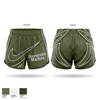 Womens Shorts, Greeneville Marlins, Baseball, Teamtime, Team time, sublimation, custom sports apparel, team uniforms, spirit wear, spiritwear, sports uniforms, custom shirts, team store, custom team store, fundraiser sports, apparel fundraiser