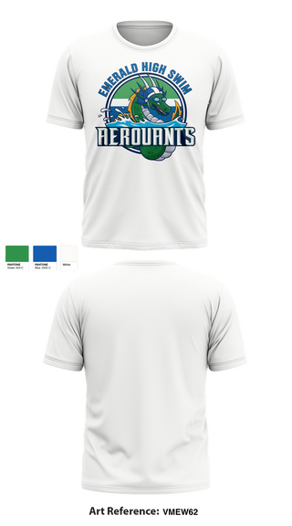 Short Sleeve Performance Shirt, Emerald High Swim Aeroaunts, Swimming, Teamtime, Team time, sublimation, custom sports apparel, team uniforms, spirit wear, spiritwear, sports uniforms, custom shirts, team store, custom team store, fundraiser sports, apparel fundraiser
