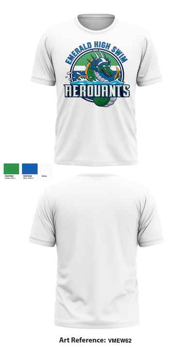 Emerald High Swim Aeroaunts 14114114 Short Sleeve Performance Shirt - 3