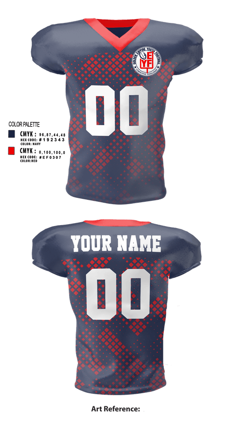 Football Jersey, Gold Empire Youth Football & Cheer, Football, Teamtime, Team time, sublimation, custom sports apparel, team uniforms, spirit wear, spiritwear, sports uniforms, custom shirts, team store, custom team store, fundraiser sports, apparel fundraiser