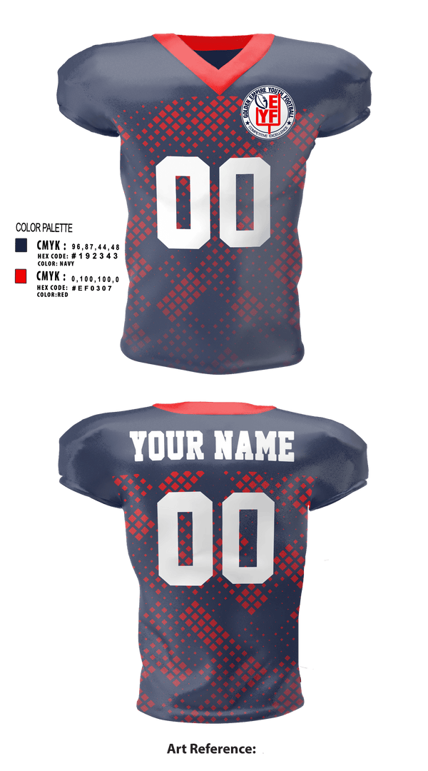 Football Jersey, Gold Empire Youth Football & Cheer, Football, Teamtime, Team time, sublimation, custom sports apparel, team uniforms, spirit wear, spiritwear, sports uniforms, custom shirts, team store, custom team store, fundraiser sports, apparel fundraiser