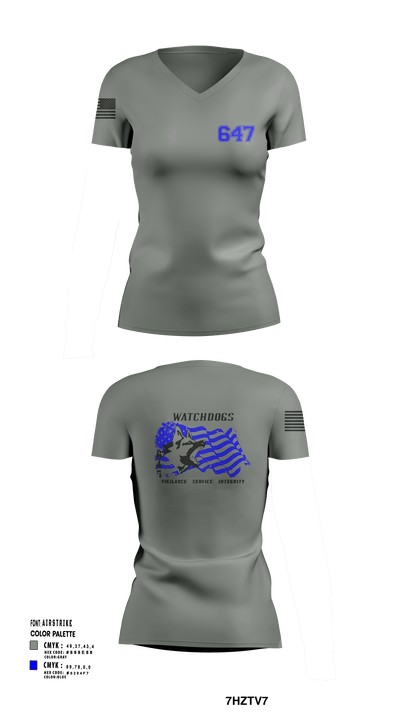 647 25751882 Women's Short Sleeve V-neck Shirt - 1