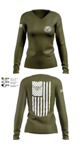 PCSO Black Knights 43803915 Women's Long Sleeve V-neck Shirt - 1