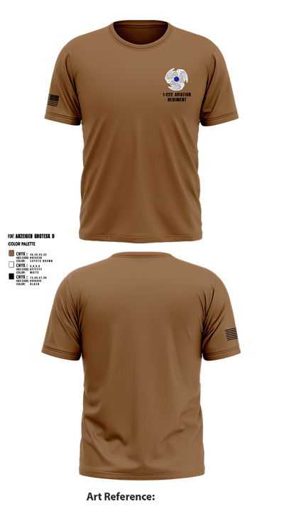 1-222 Aviation Regiment Short Sleeve Performance Shirt - 4