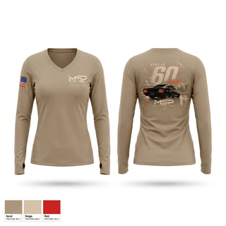 Womens Long Sleeve Vneck Shirt, MSP ATU, Police, Teamtime, Team time, sublimation, custom sports apparel, team uniforms, spirit wear, spiritwear, sports uniforms, custom shirts, team store, custom team store, fundraiser sports, apparel fundraiser