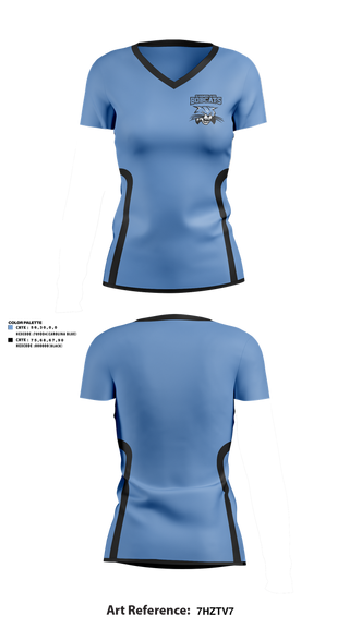 Womens Short Sleeve Vneck Shirt, Summerland Bobcats, Women's Basketball, Teamtime, Team time, sublimation, custom sports apparel, team uniforms, spirit wear, spiritwear, sports uniforms, custom shirts, team store, custom team store, fundraiser sports, apparel fundraiser